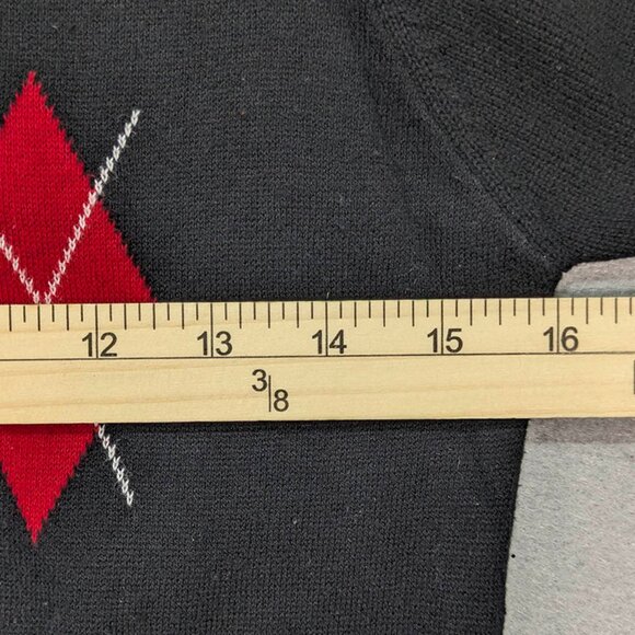 Hannah Andersson Sweater Girls 8 Black Argyle Preppy Old Money Academia School - Picture 5 of 10